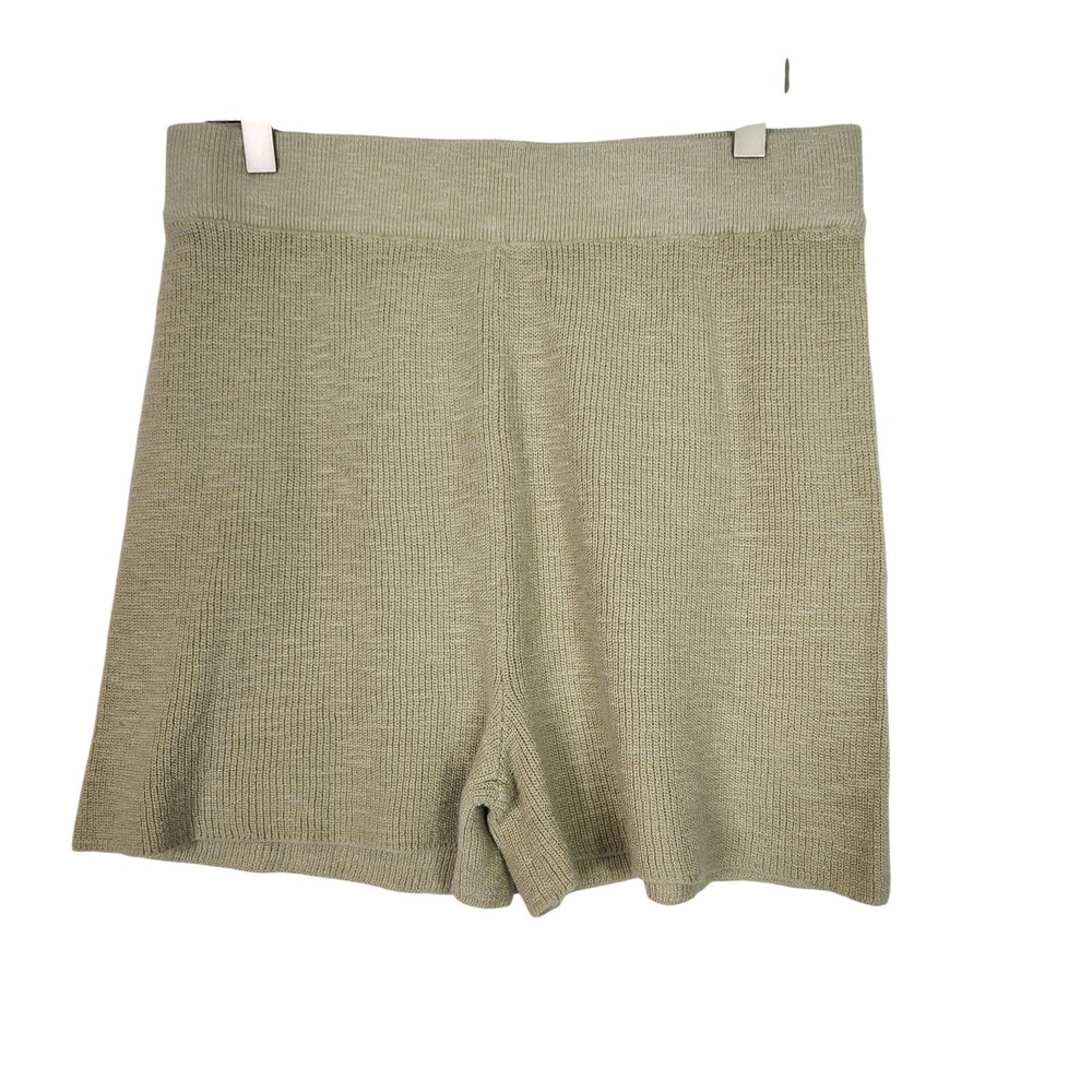 FREE PEOPLE BEACH Malibu Surf Knit Shorts Womens Medium Green Lounge Pull On